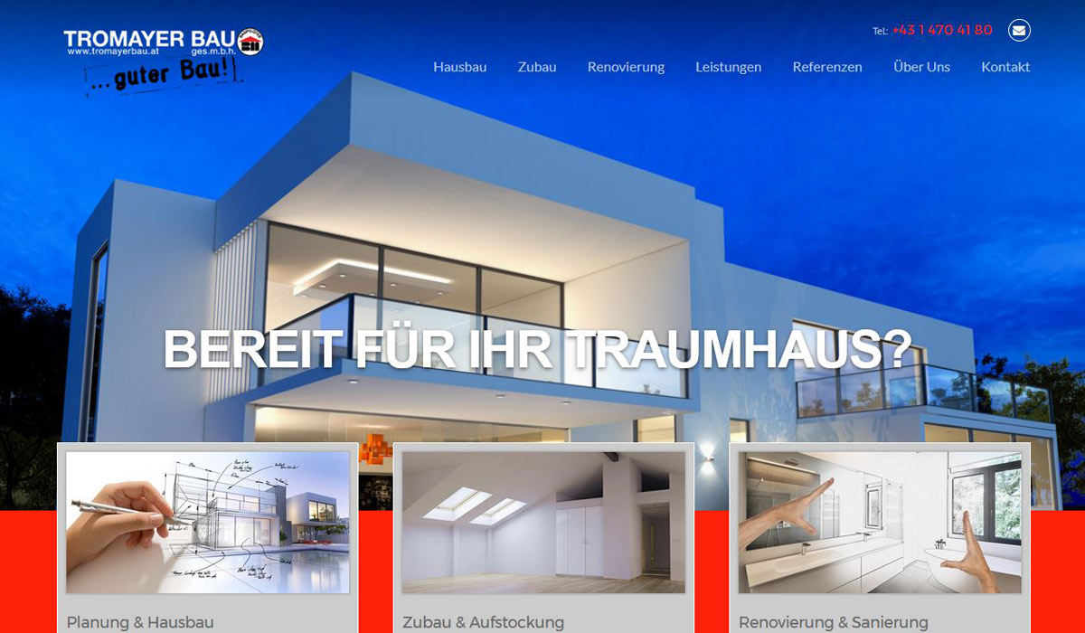 Tromayerbau | POPP-UP Webdesign