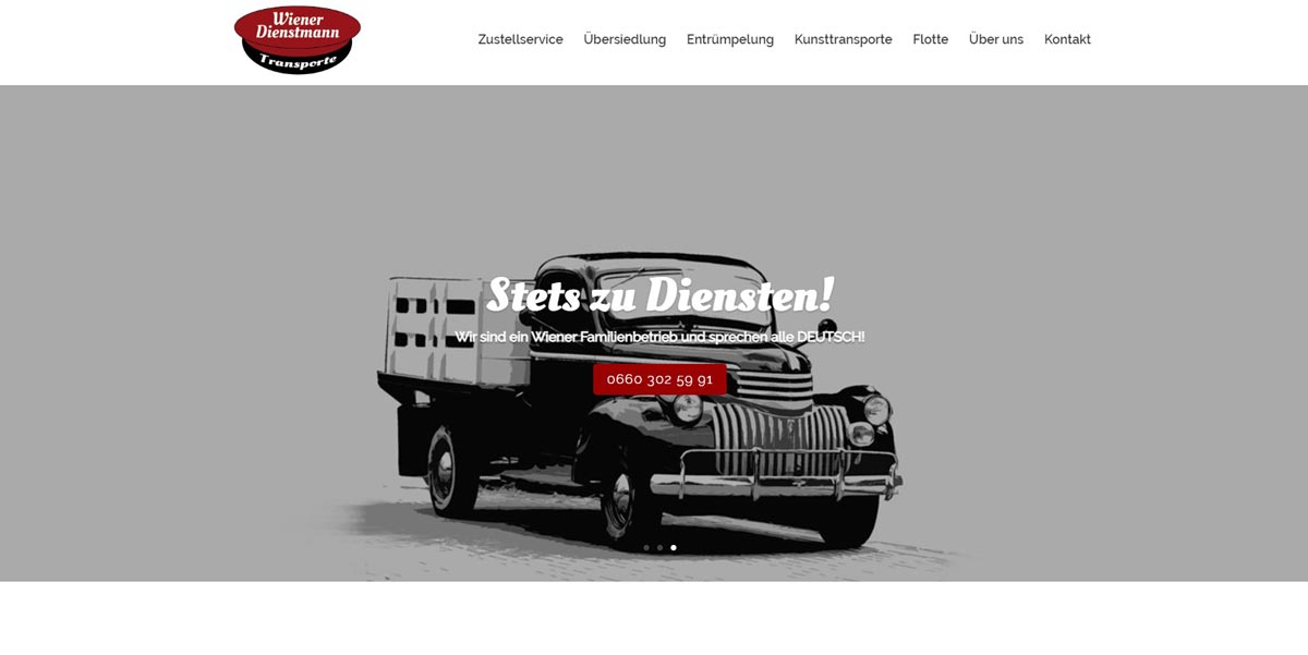 Wiener Dienstmann | POPP-UP Webdesign